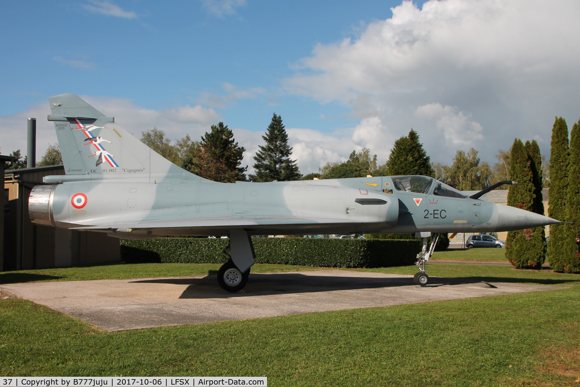 37, Dassault Mirage 2000C C/N 37, preserved at Luxeuil
2-EC for 2nd Escasdre de Chasse