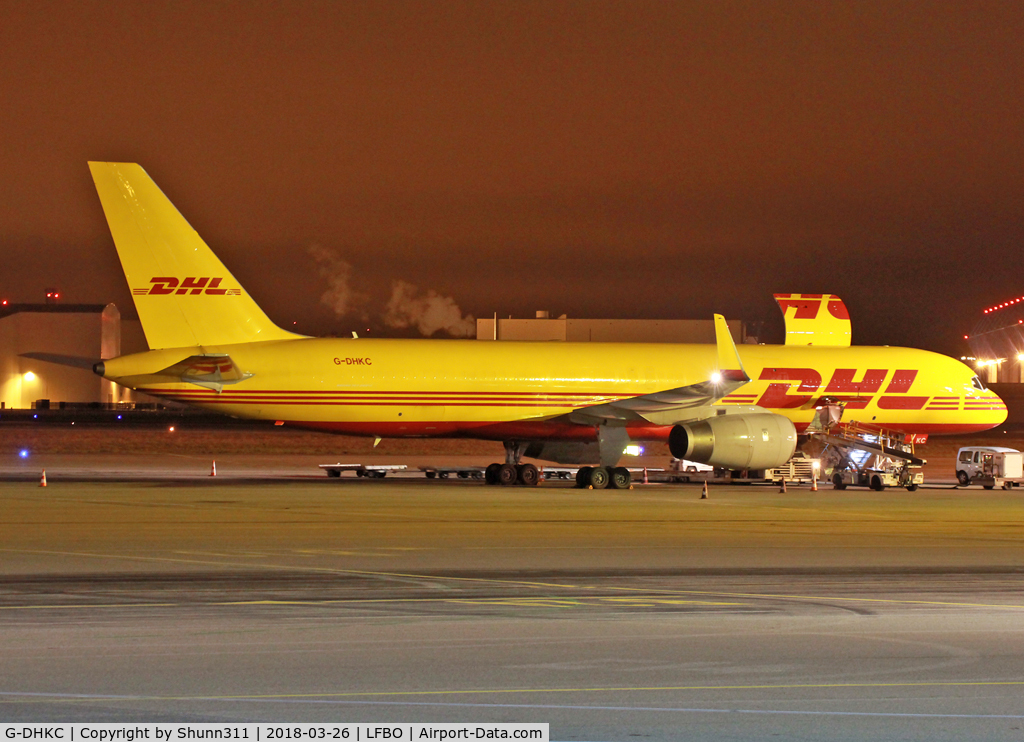 G-DHKC, 2000 Boeing 757-256/PCF C/N 29312, Parked at the Cargo apron...
