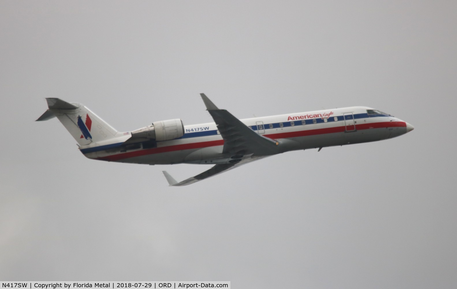 N417SW, 2000 Bombardier CRJ-200LR (CL-600-2B19) C/N 7400, American Eagle