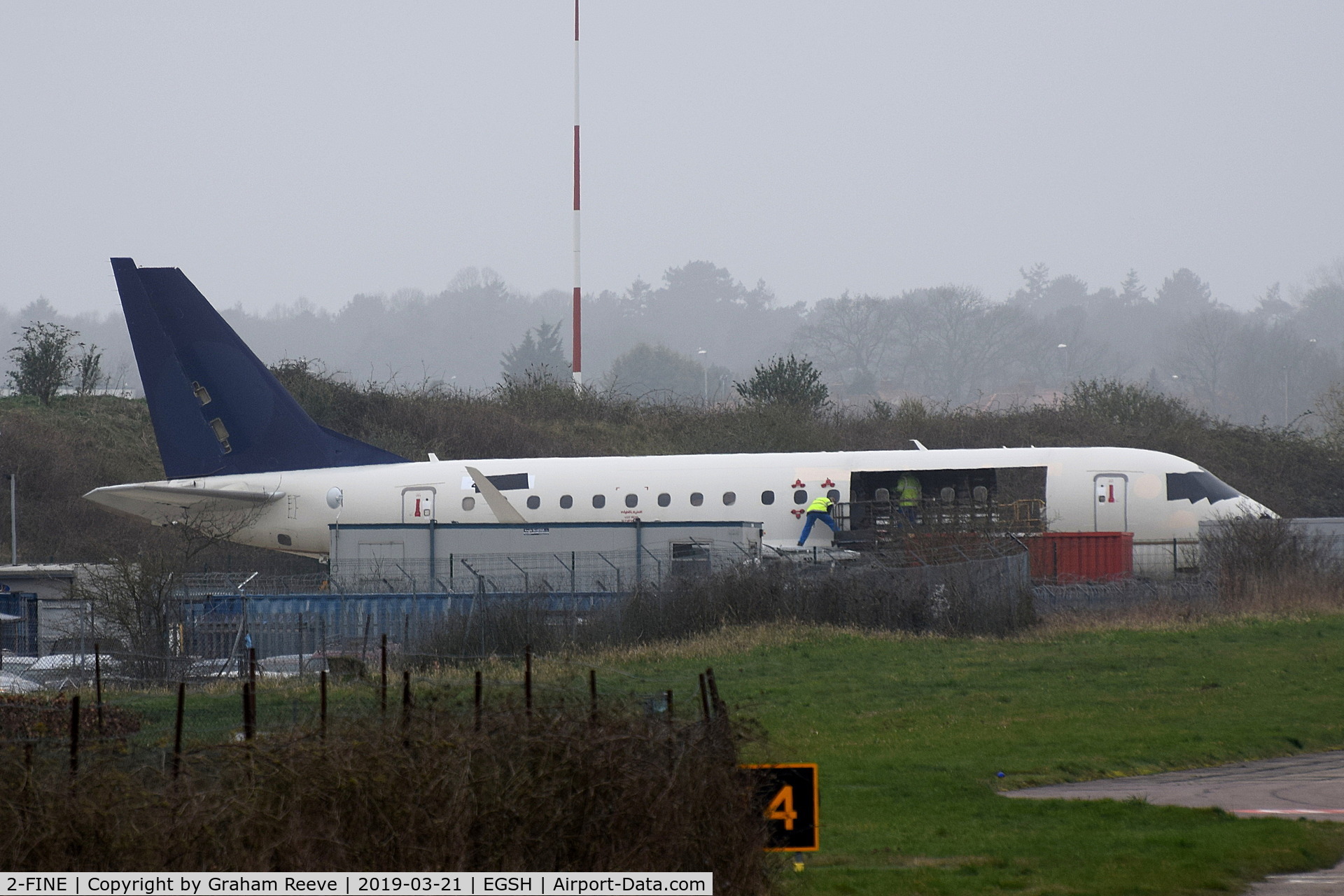 2-FINE, 2006 Embraer 170LR (ERJ-170-100LR) C/N 17000119, Slowly being parted out.