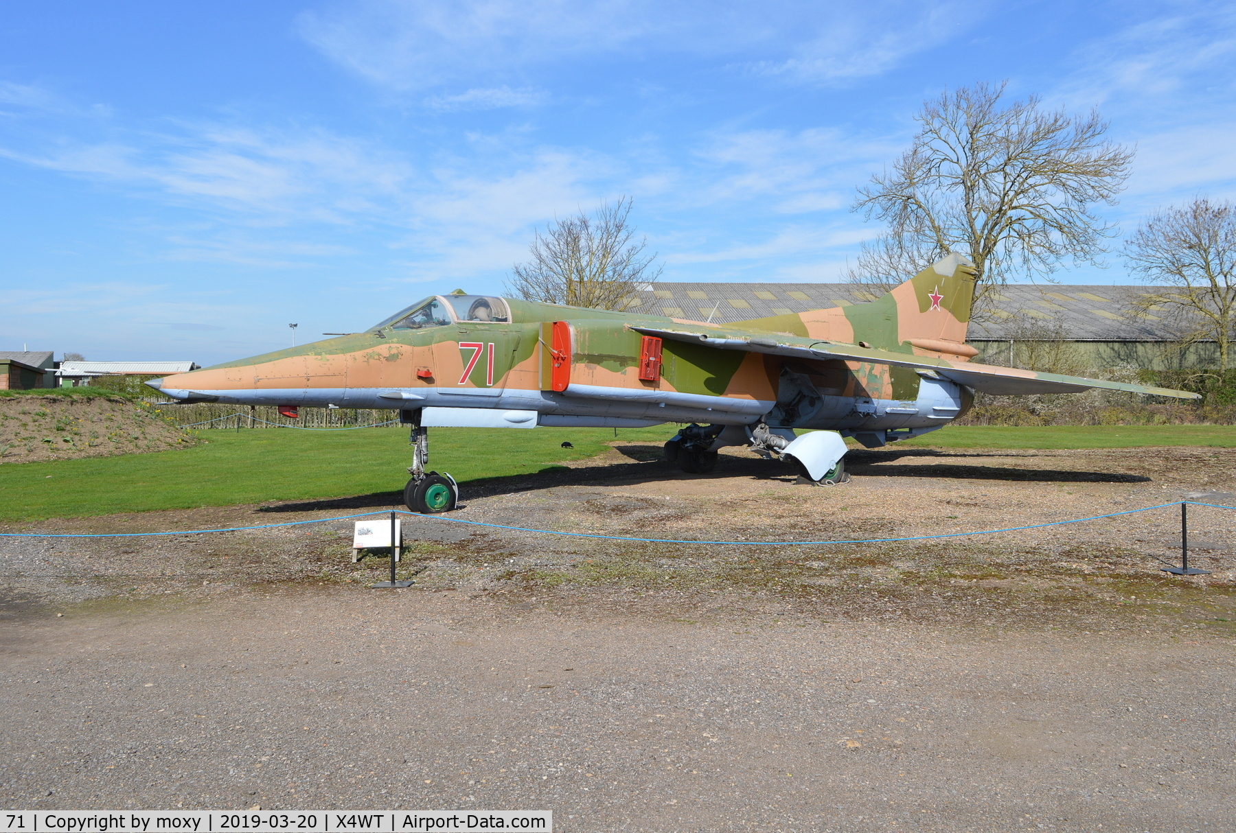 71, Mikoyan-Gurevich MiG-27K C/N 61912507006, Mikoyan-Gurevich MiG-27K NATO Code Name: FLOGGER at Winthorpe.