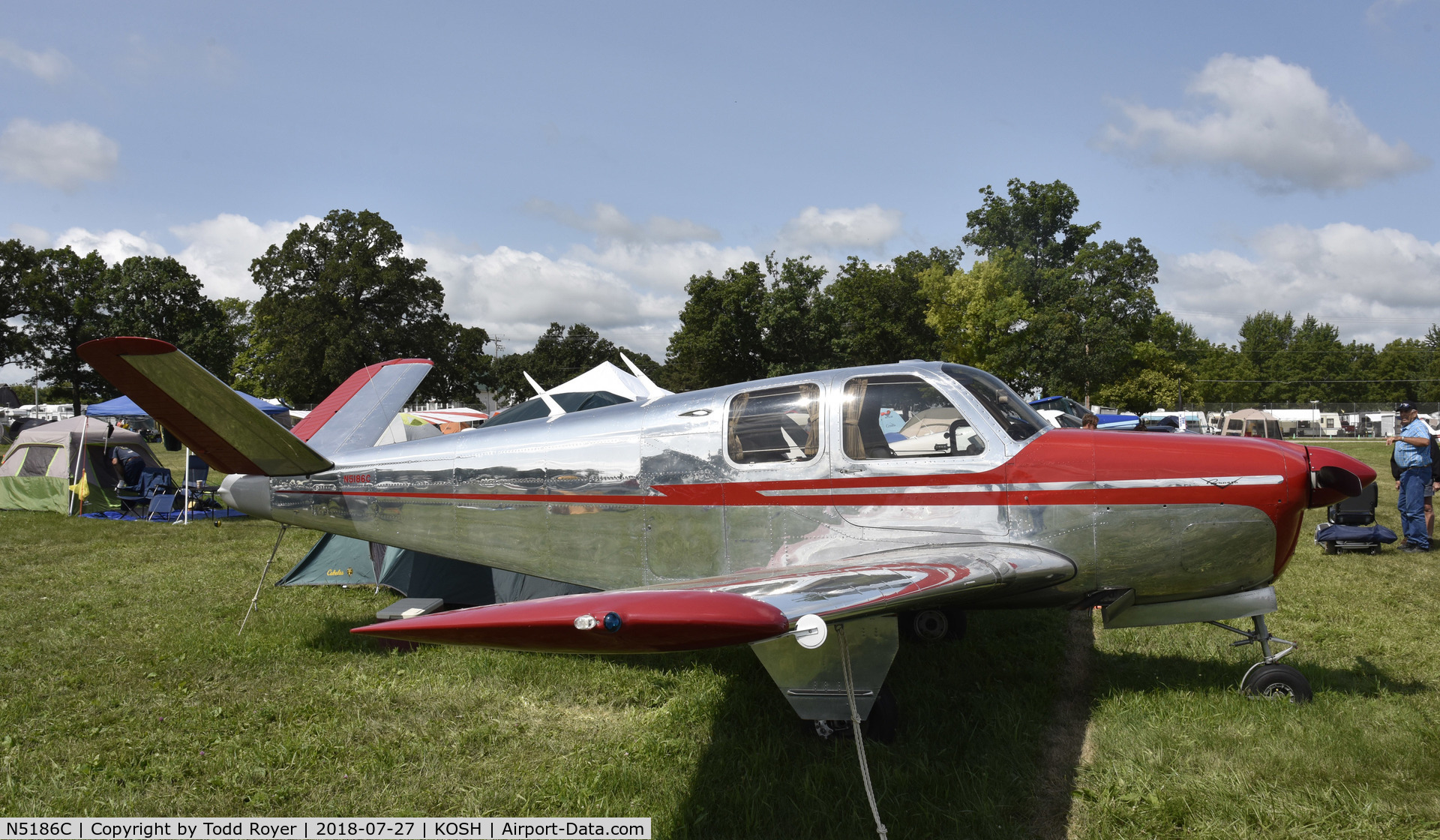 N5186C, 1950 Beech B35 Bonanza C/N D-2468, Airventure 2018