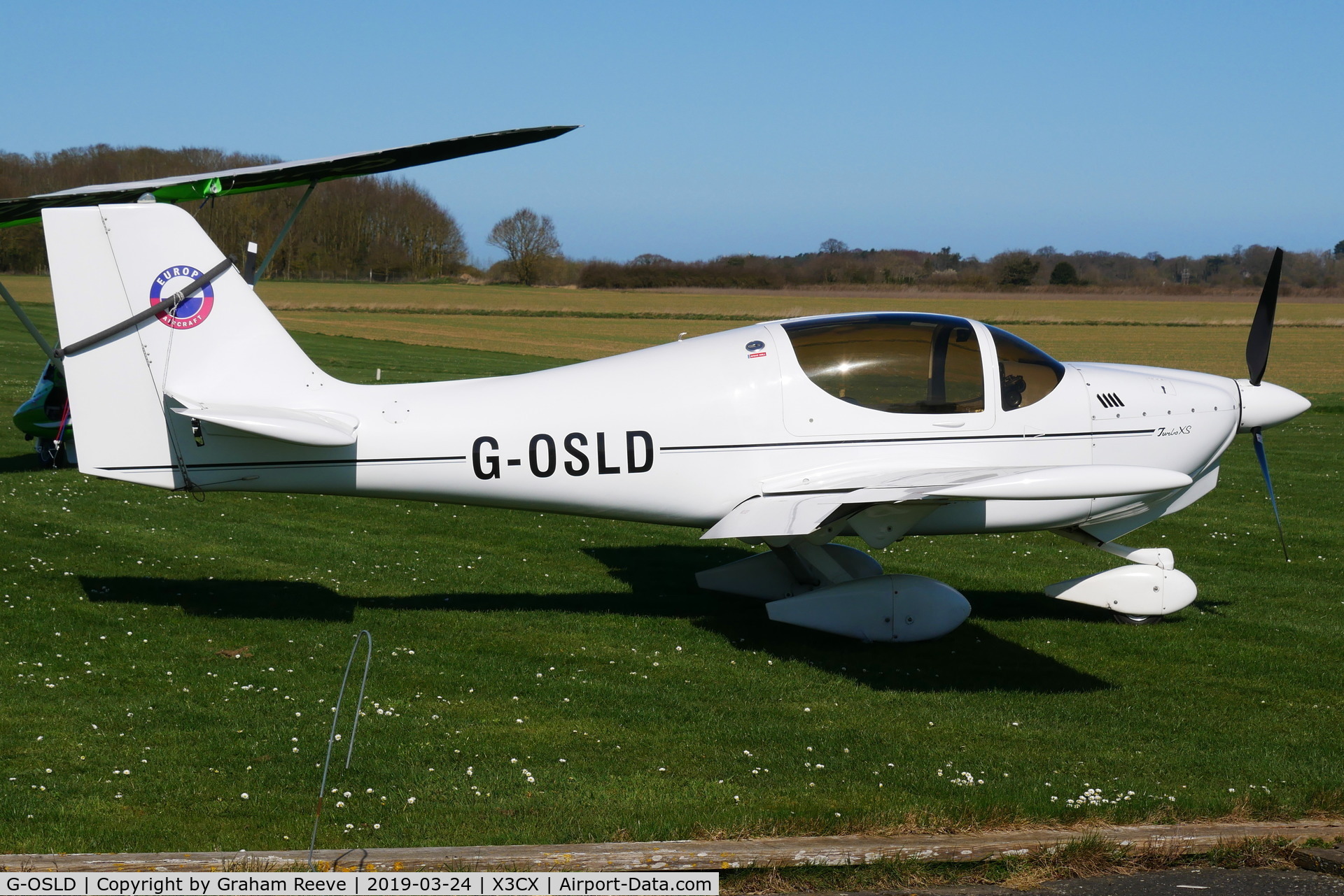 G-OSLD, 2000 Europa XS Tri-Gear C/N PFA 247-13641, Parked at Northrepps.