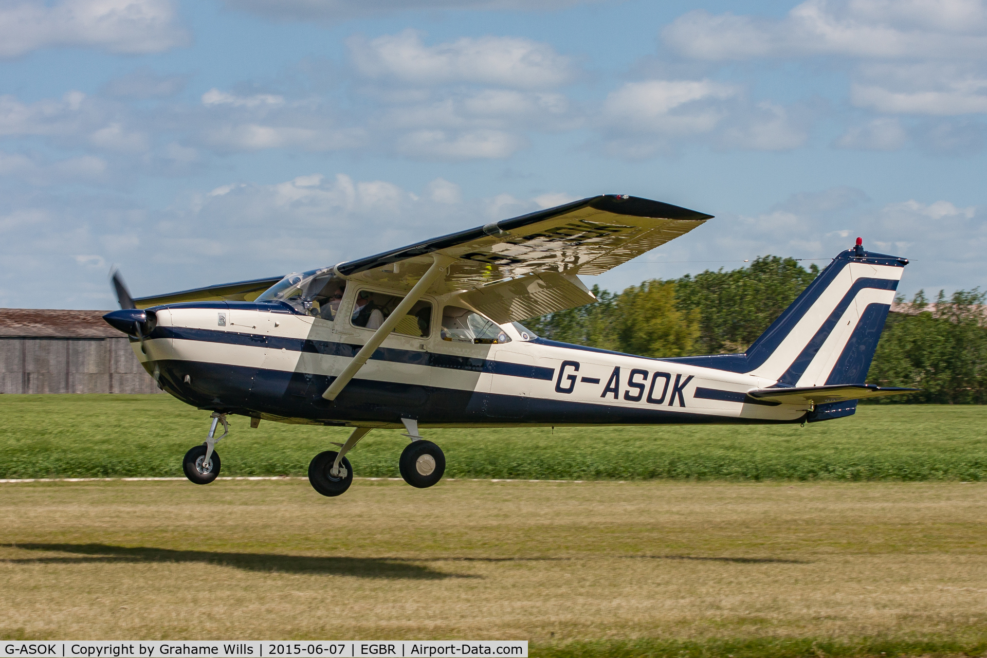 G-ASOK, 1964 Reims F172E Skyhawk C/N 0057, Cessna F172E Skyhawk G-ASOK Breighton 7/6/15