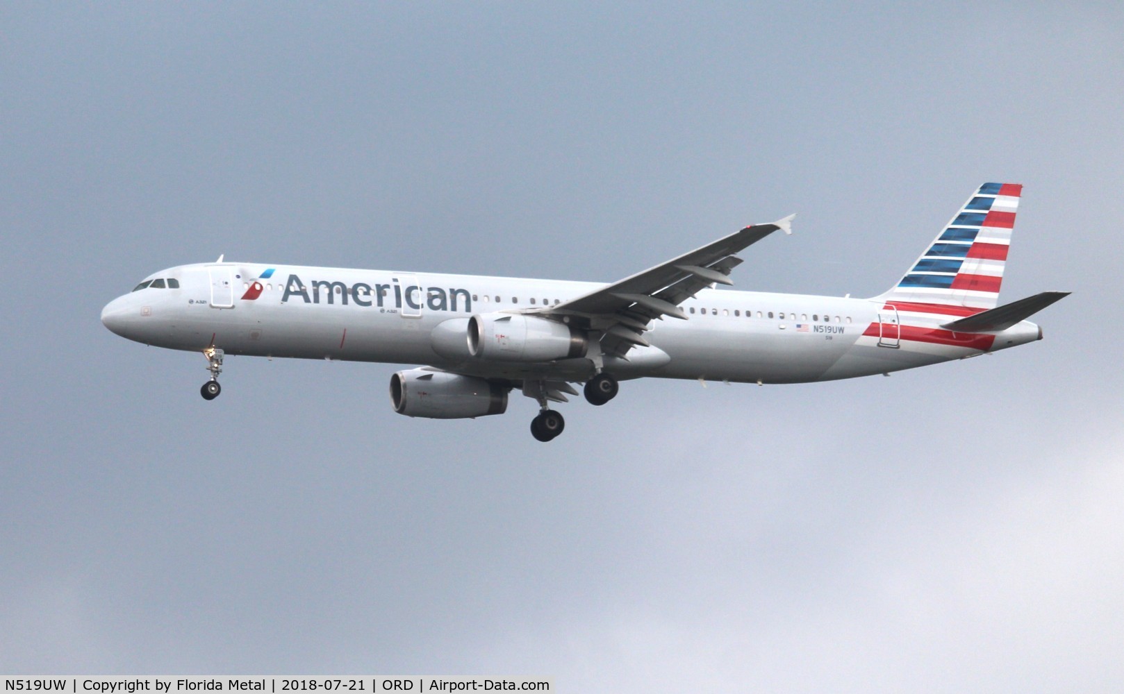 N519UW, 2009 Airbus A321-231 C/N 3881, American