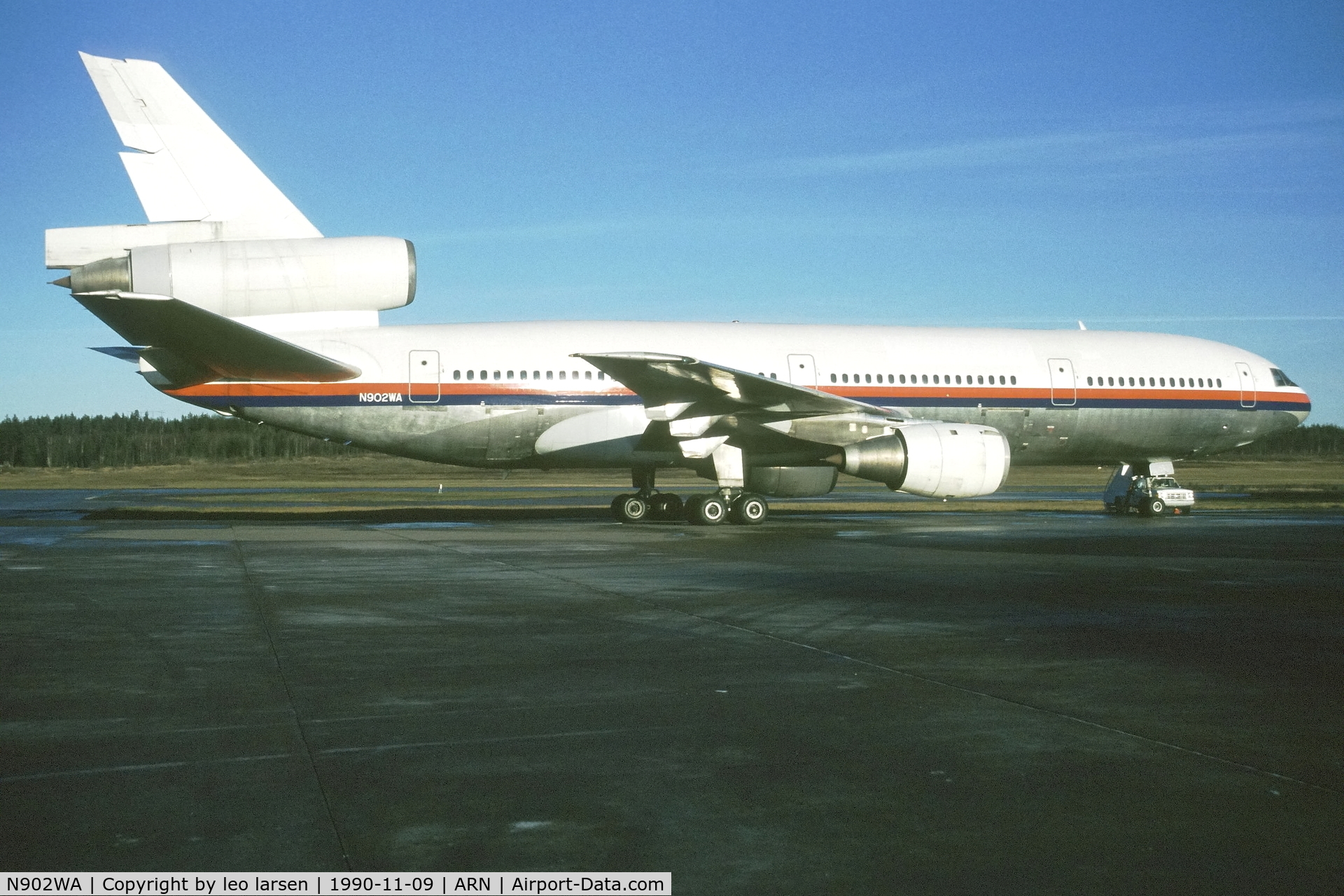 N902WA, 1973 McDonnell Douglas DC-10-10 C/N 46928, Stockholm Arlanda 9.11.1990
