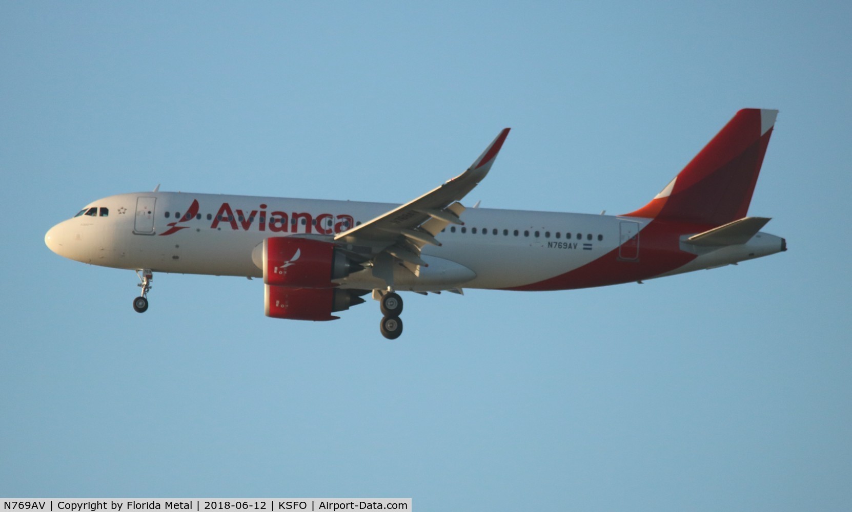 N769AV, 2018 Airbus A320-251NEO C/N 8170, Avianca