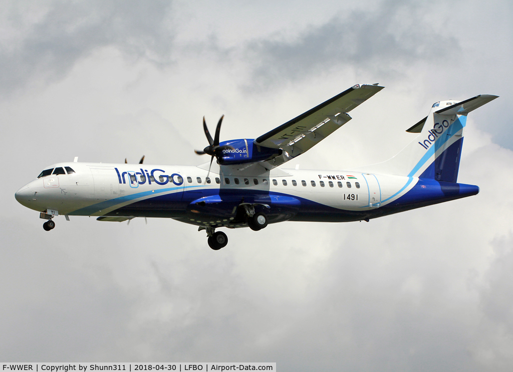 F-WWER, 2018 ATR 72-600 C/N 1491, C/n 1491 - To be VT-IYI