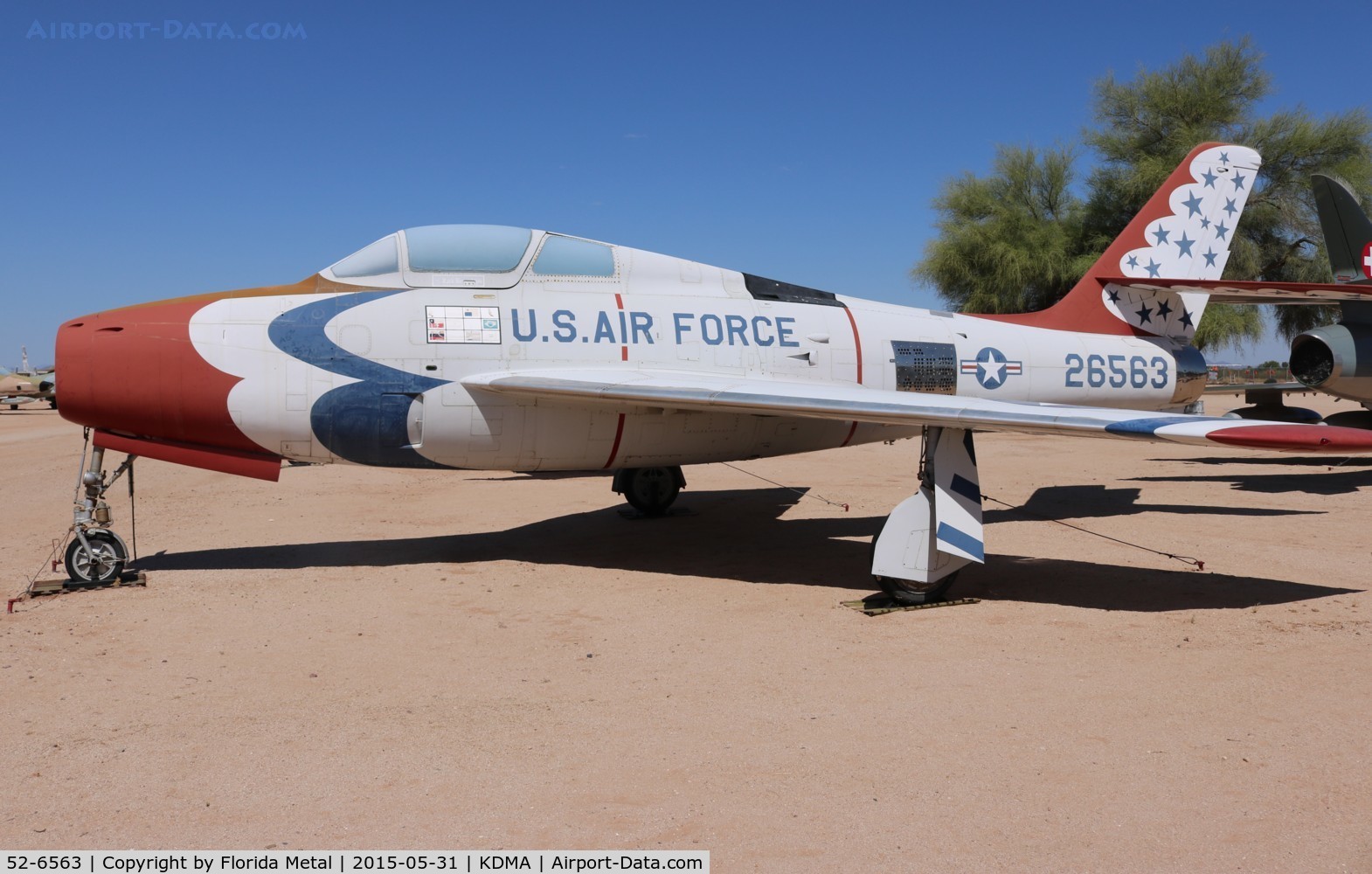 52-6563, Republic F-84F Thunderstreak C/N Not found 52-6563, F-84F