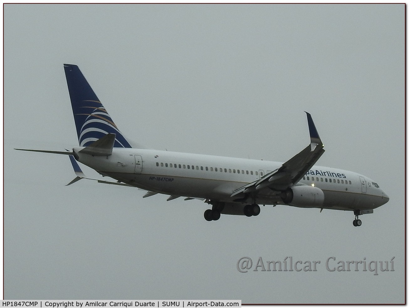 HP1847CMP, 2015 Boeing 737-8V3 C/N 41448, Landing in SUMU