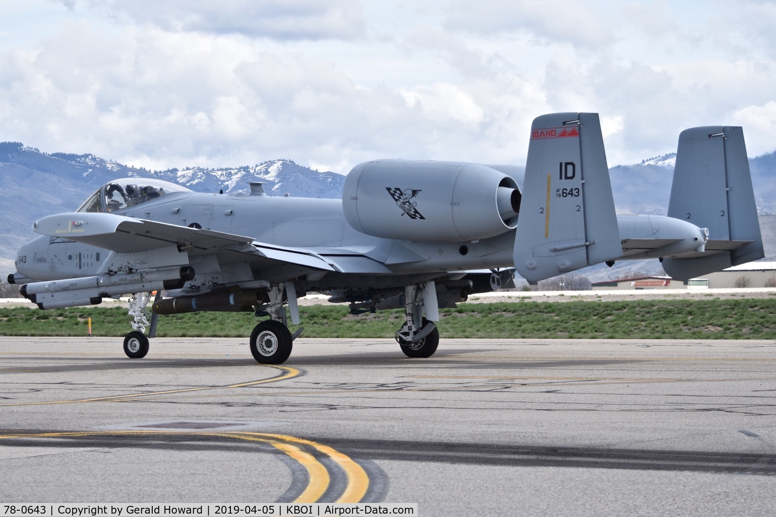 78-0643, 1978 Fairchild Republic A-10C Thunderbolt II C/N A10-0263, Taxiing to RWY 10R.  190th Fighter Sq., 124th Fighter Wing, Idaho ANG.