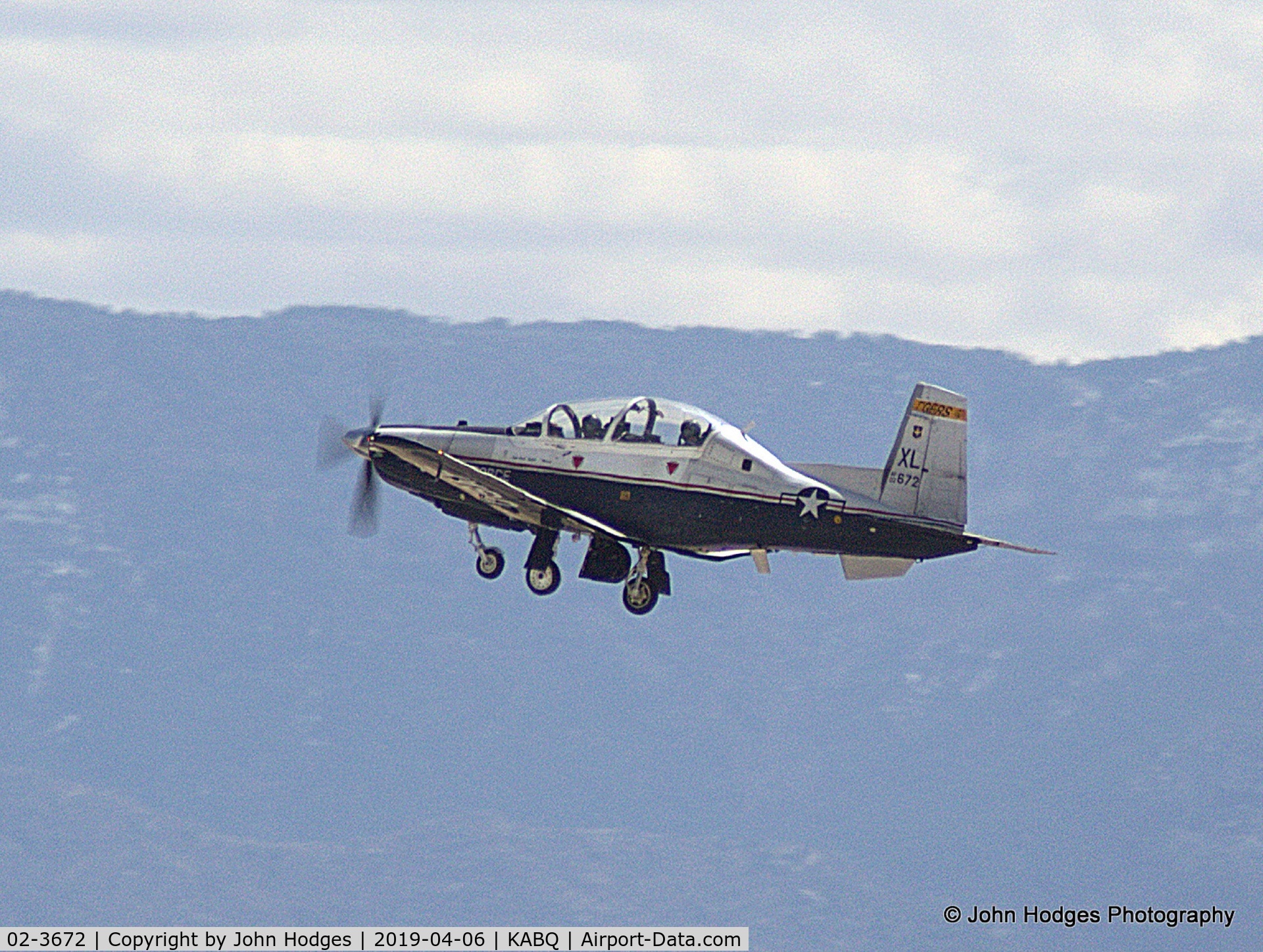 02-3672, 2002 Raytheon T-6A Texan II C/N PT-217, On the way back to Laughlin AFB from ABQ