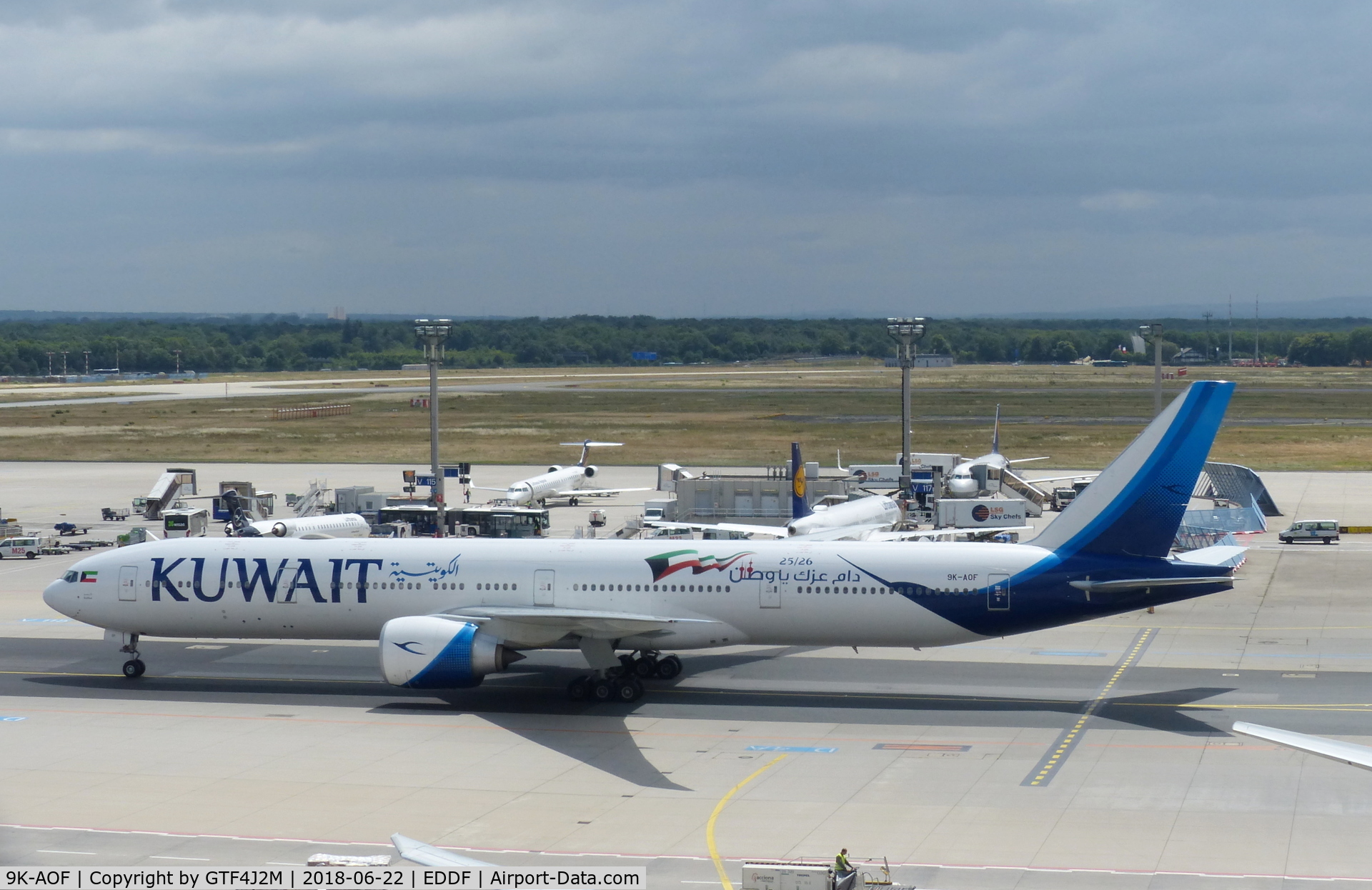 9K-AOF, 2017 Boeing 777-369/ER C/N 62564, 9K-AOF  at Frankfurt 22.6.18