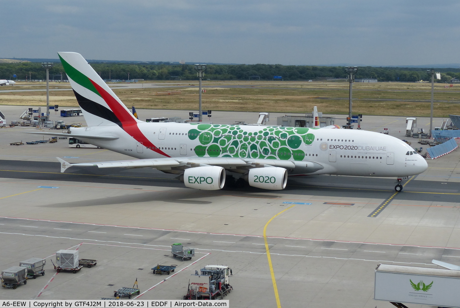 A6-EEW, 2013 Airbus A380-861 C/N 153, A6-EEW  at Frankfurt 23.6.18
