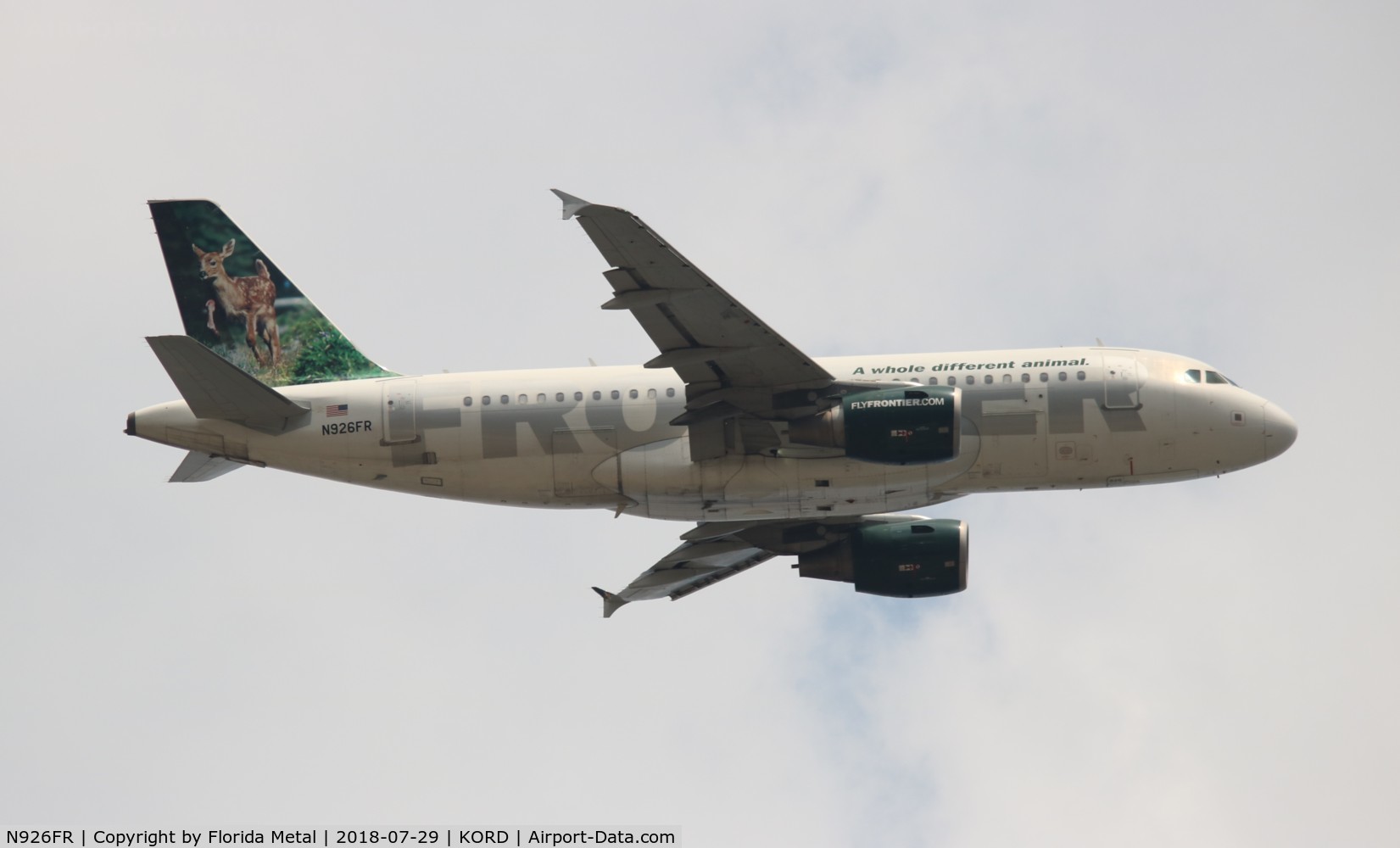 N926FR, 2004 Airbus A319-111 C/N 2198, Frontier