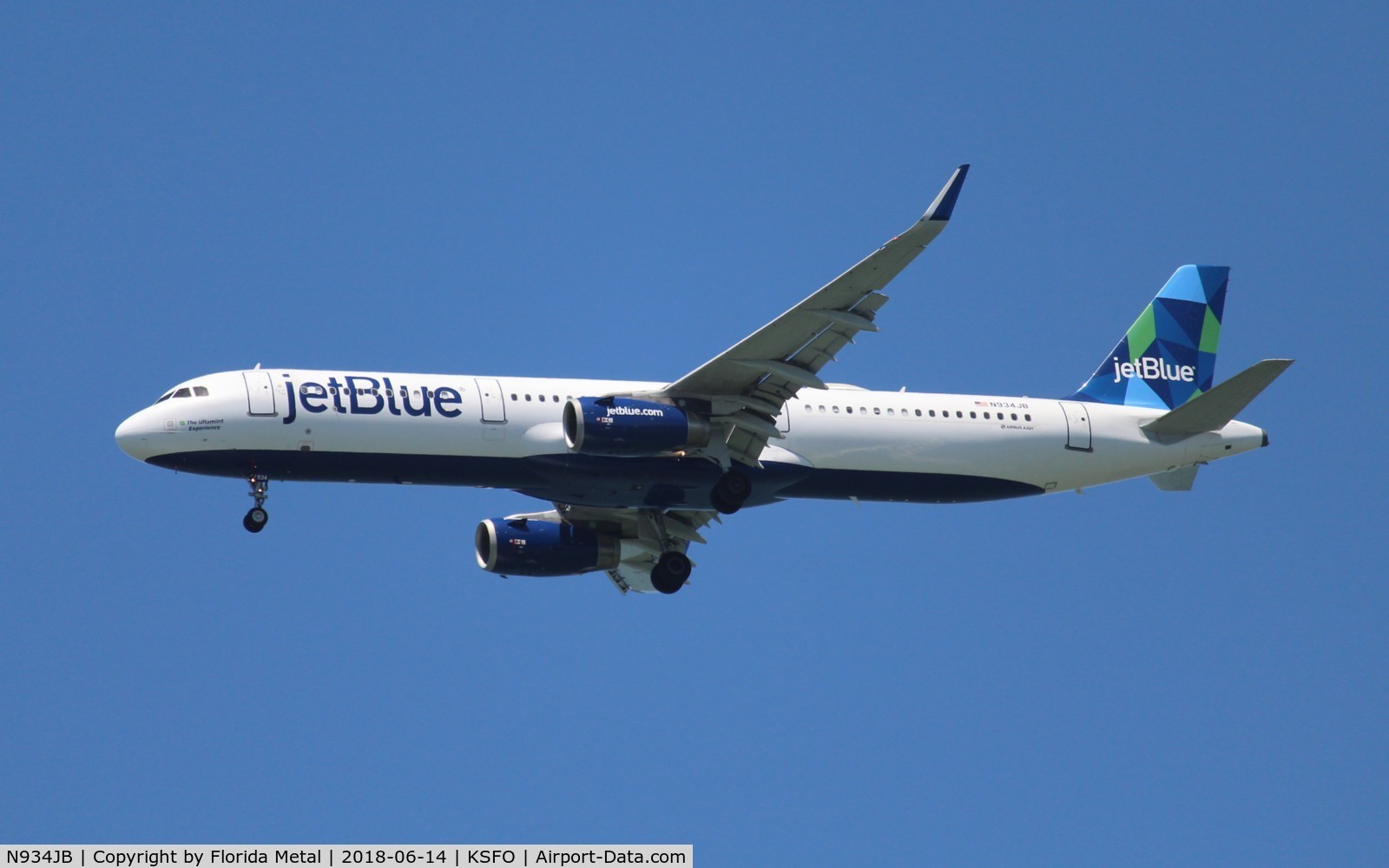 N934JB, 2014 Airbus A321-231 C/N 6130, JetBlue