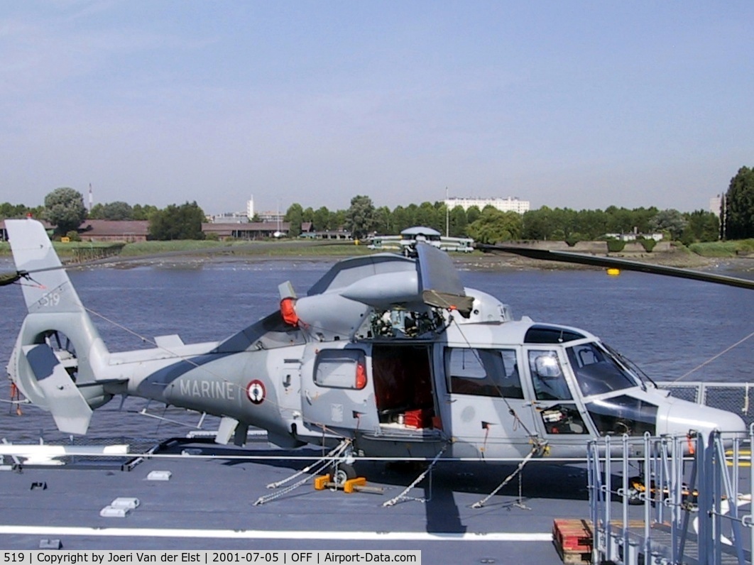 519, Eurocopter AS-565SA Panther C/N 6519, On deck of French Navy vessel