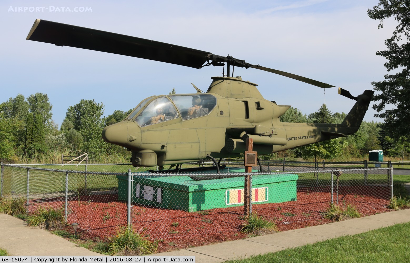 68-15074, 1968 Bell AH-1G Cobra C/N 20608, AH-1G gate guard at Monroe Veterans Park