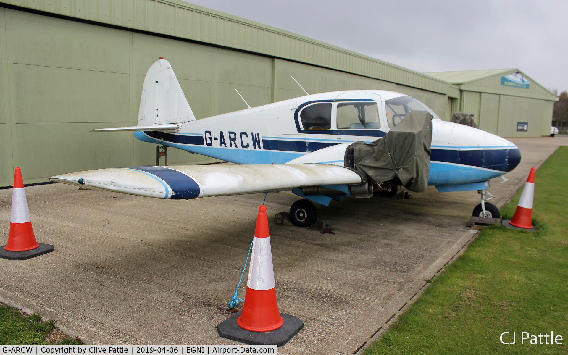 G-ARCW, 1960 Piper PA-23-160 Mod Apache C/N 23-796, Parked at Skegness