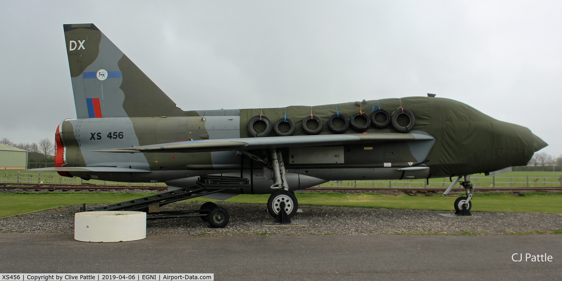 XS456, 1965 English Electric Lightning T.5 C/N 95016, Preserved at Skegness