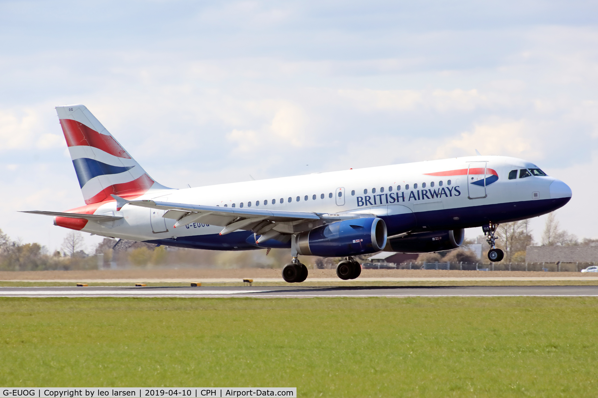 G-EUOG, 2001 Airbus A319-131 C/N 1594, Copenhagen 10.4.2019