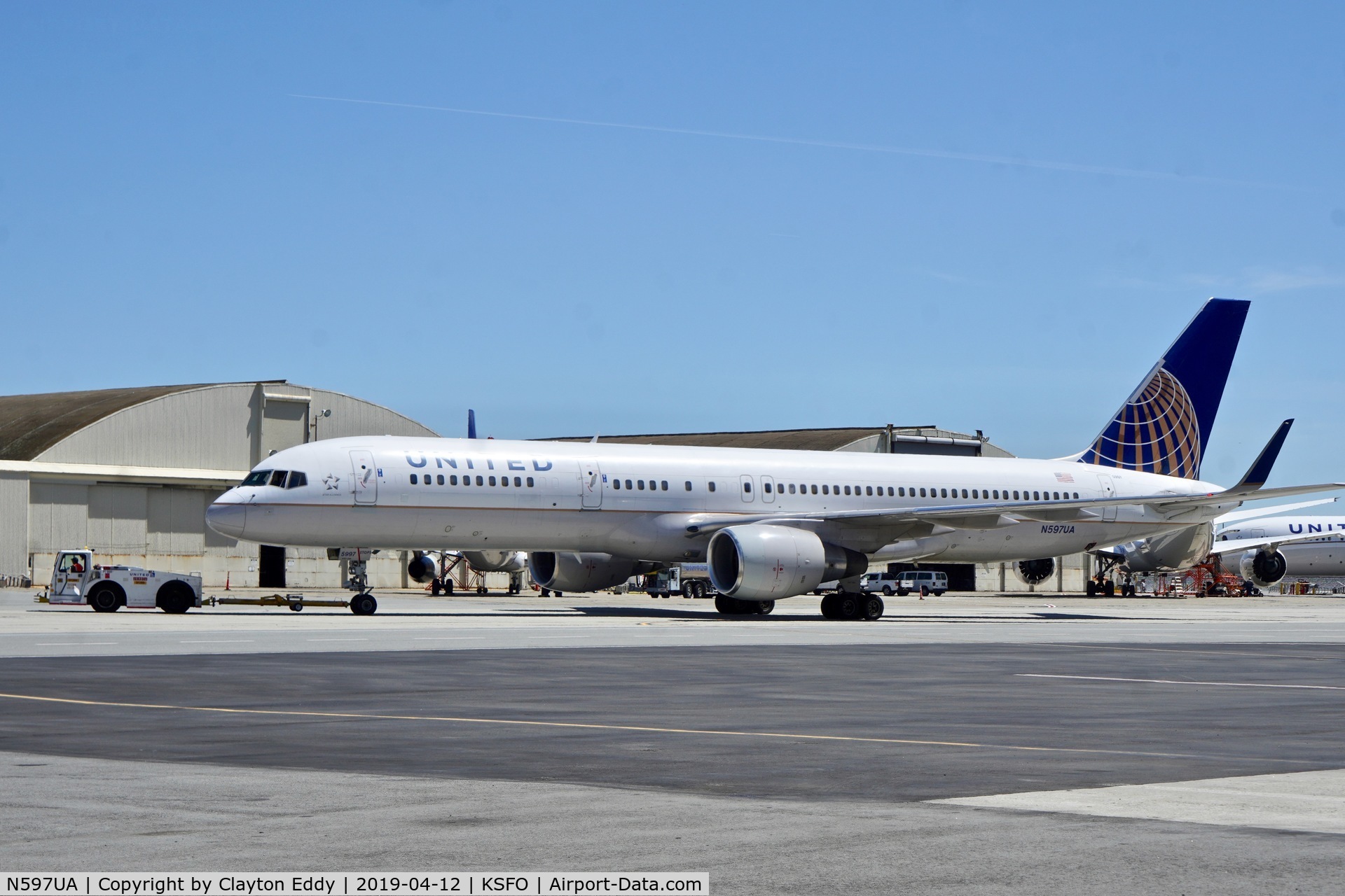 N597UA, 1998 Boeing 757-222 C/N 28750, SFO 2019.