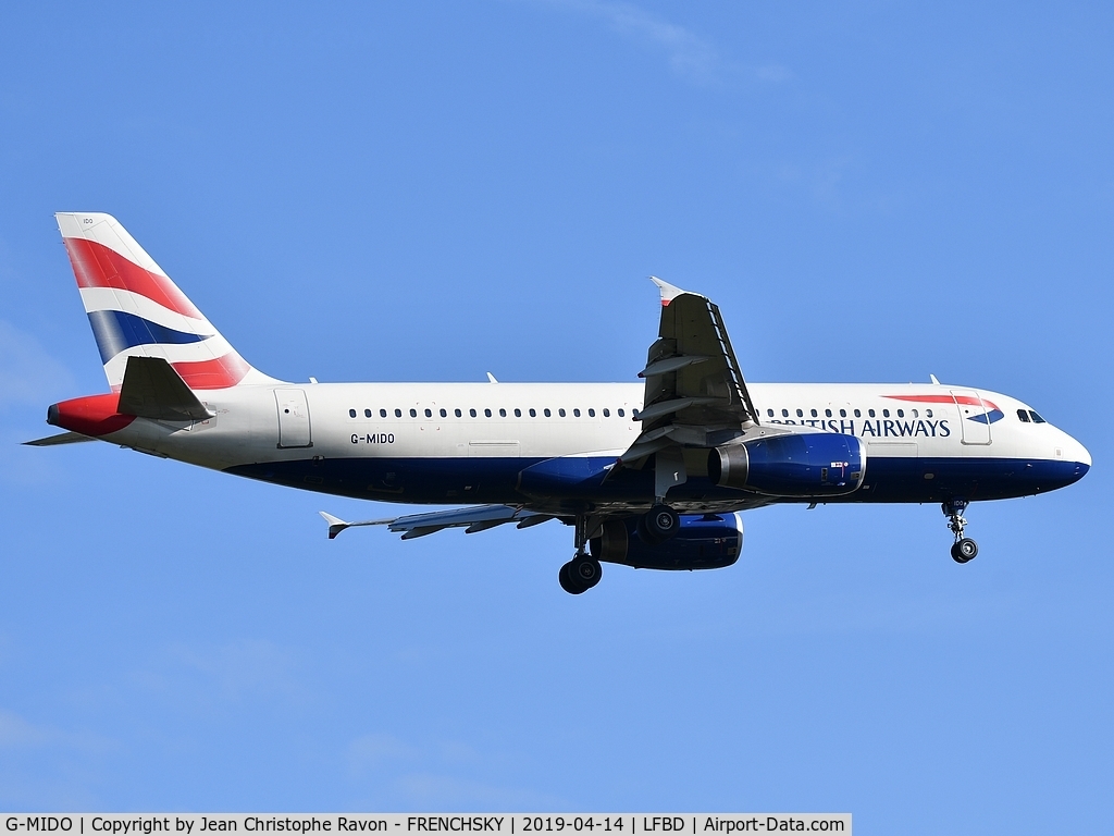 G-MIDO, 2002 Airbus A320-232 C/N 1987, BA2788 from London LGW landing runway 23