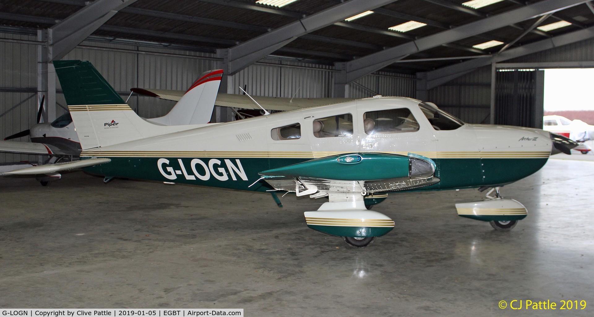 G-LOGN, 1999 Piper PA-28-181 Cherokee Archer III C/N 2843279, Hangared @ Turweston