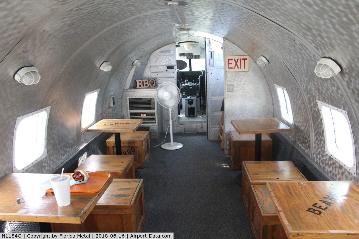 N1184G, Convair 240 C/N 223, BBQ restaurant Tulare CA