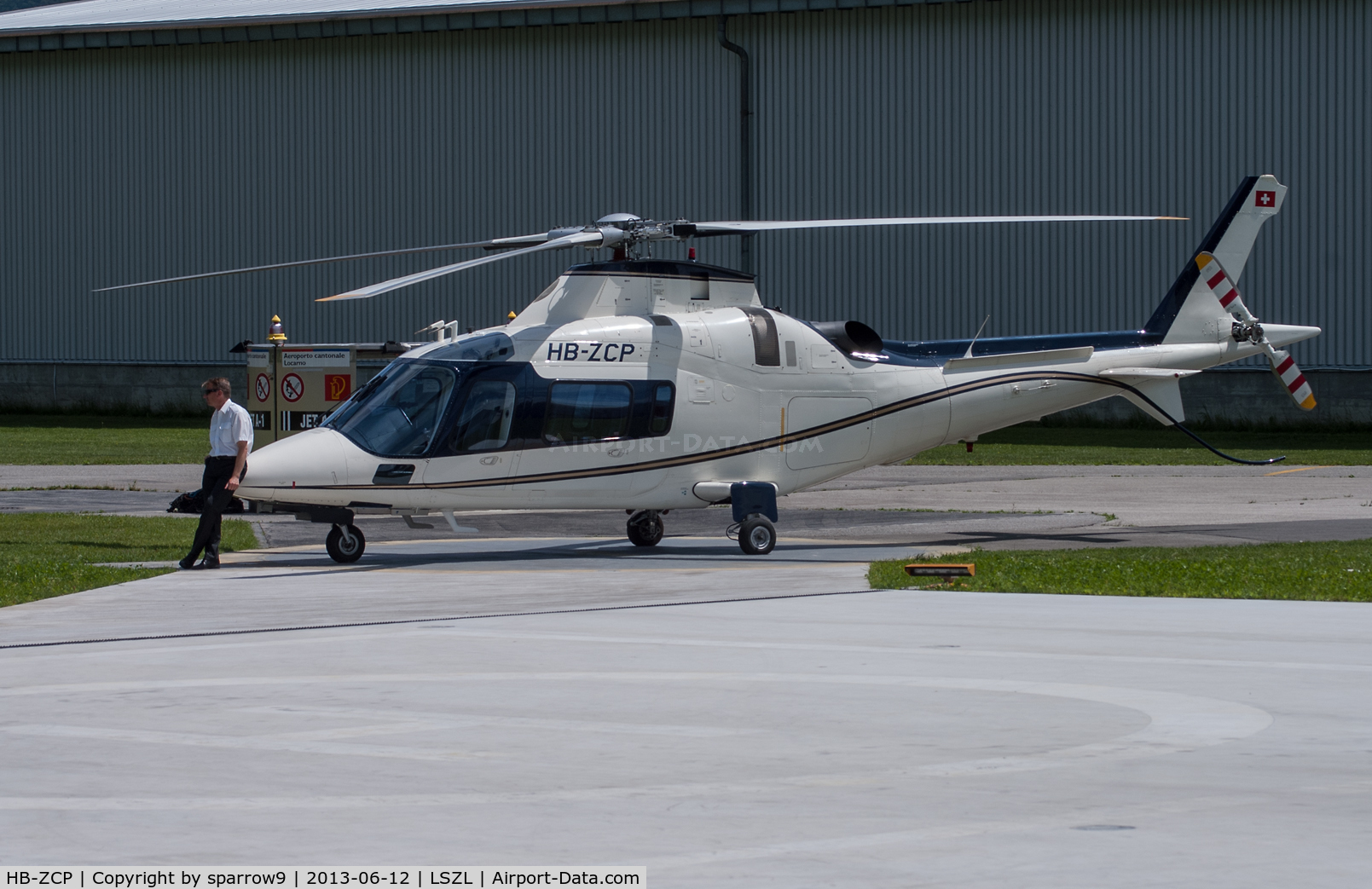 HB-ZCP, 2000 Agusta A-109E Power C/N 11075, At Locarno-Magadino airfield, civil part