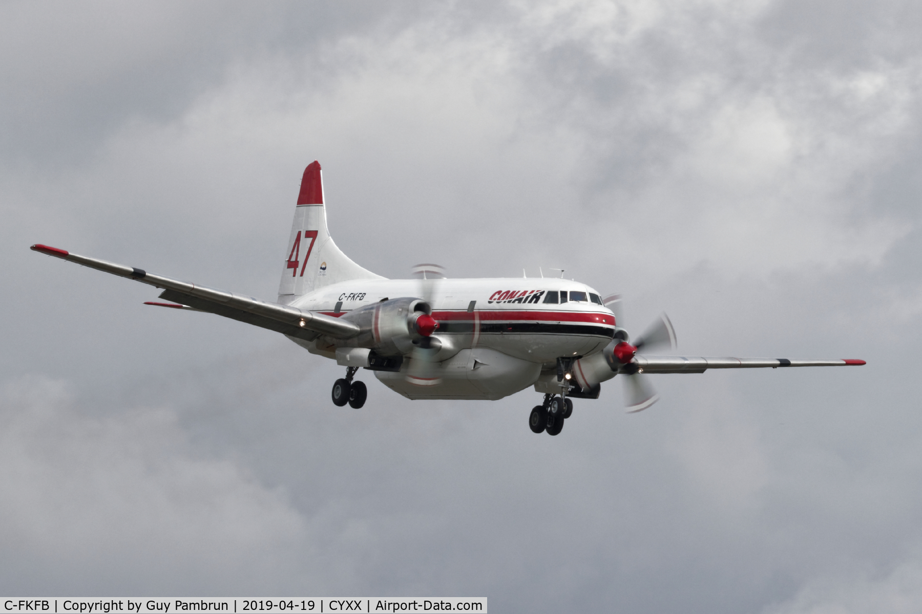 C-FKFB, 1953 Convair 340-31 C/N 57, Landing