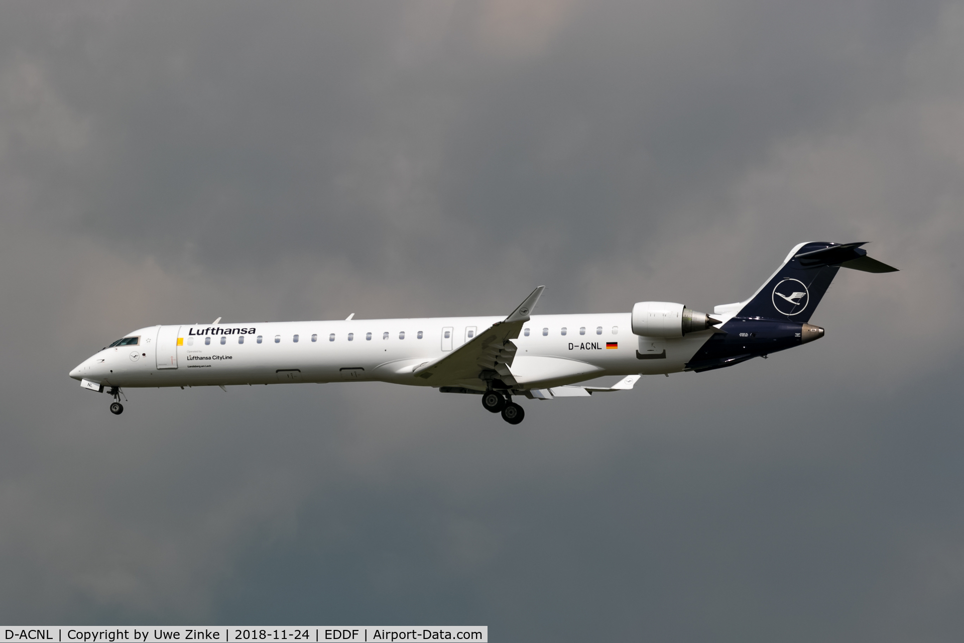 D-ACNL, 2010 Bombardier CRJ-900 NG (CL-600-2D24) C/N 15252, bad weather in Frankfurt