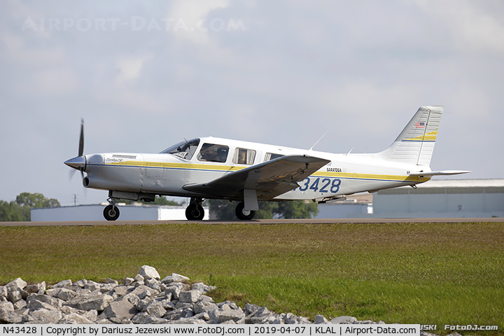 N43428, 1984 Piper PA-32R-301T Turbo Saratoga C/N 32R-8429007, Piper PA-32R-301T Saratoga  C/N 32R-8429007, N43428