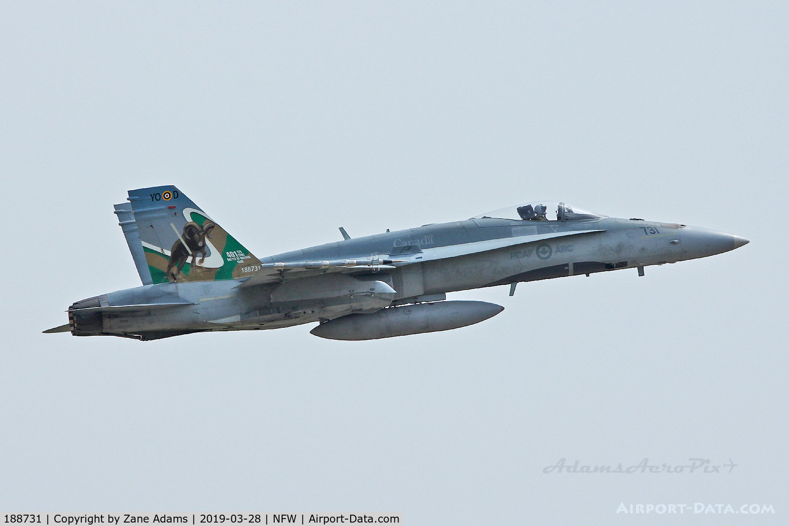 188731, McDonnell Douglas CF-188A Hornet C/N 237/A188, Departing NAS Fort Worth