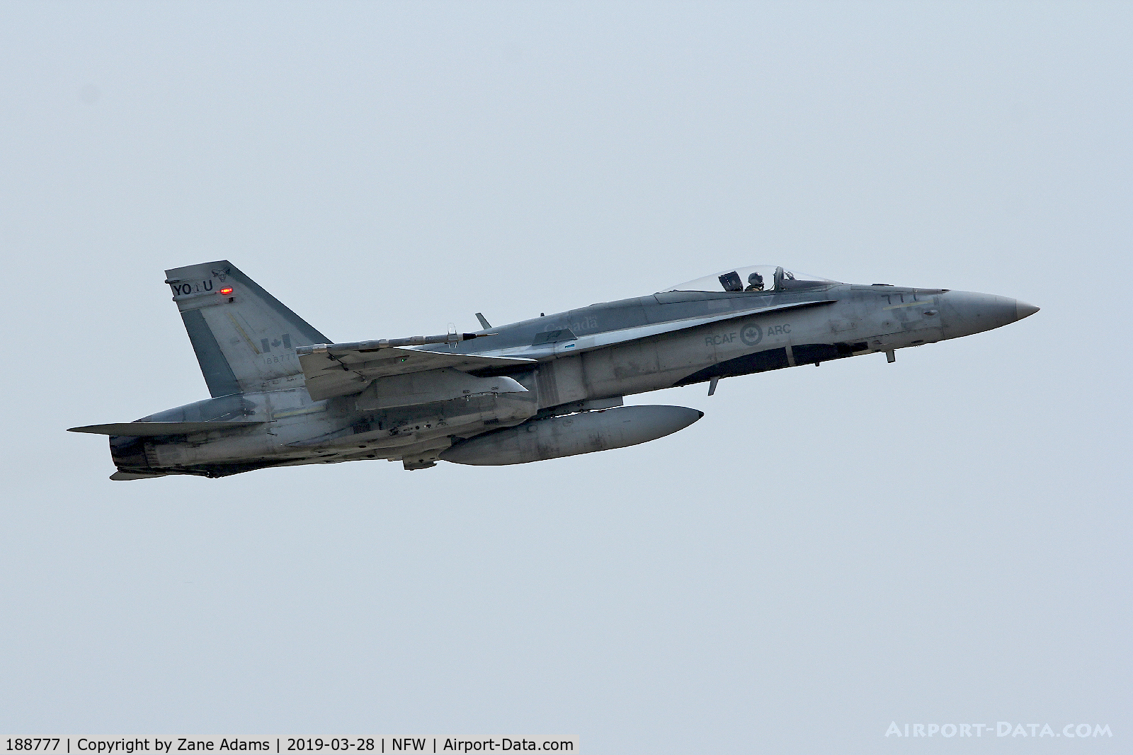 188777, 1987 McDonnell Douglas CF-188A Hornet C/N 0531/A440, Departing NAS Fort Worth