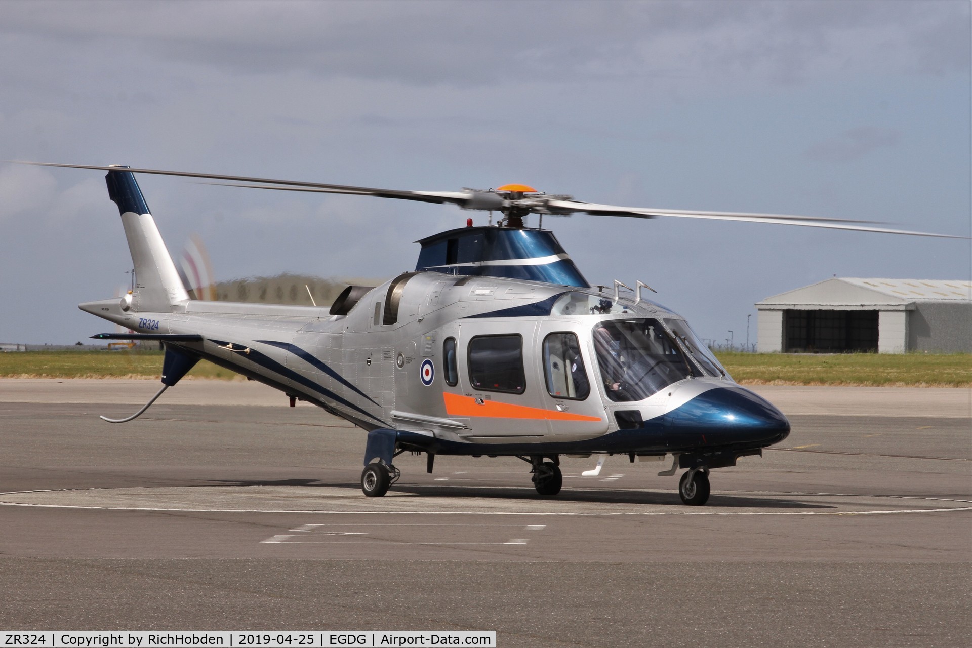 ZR324, 2001 Agusta A-109E Power C/N 11111, Ready for take-off, Cobham Academy, Newquay
