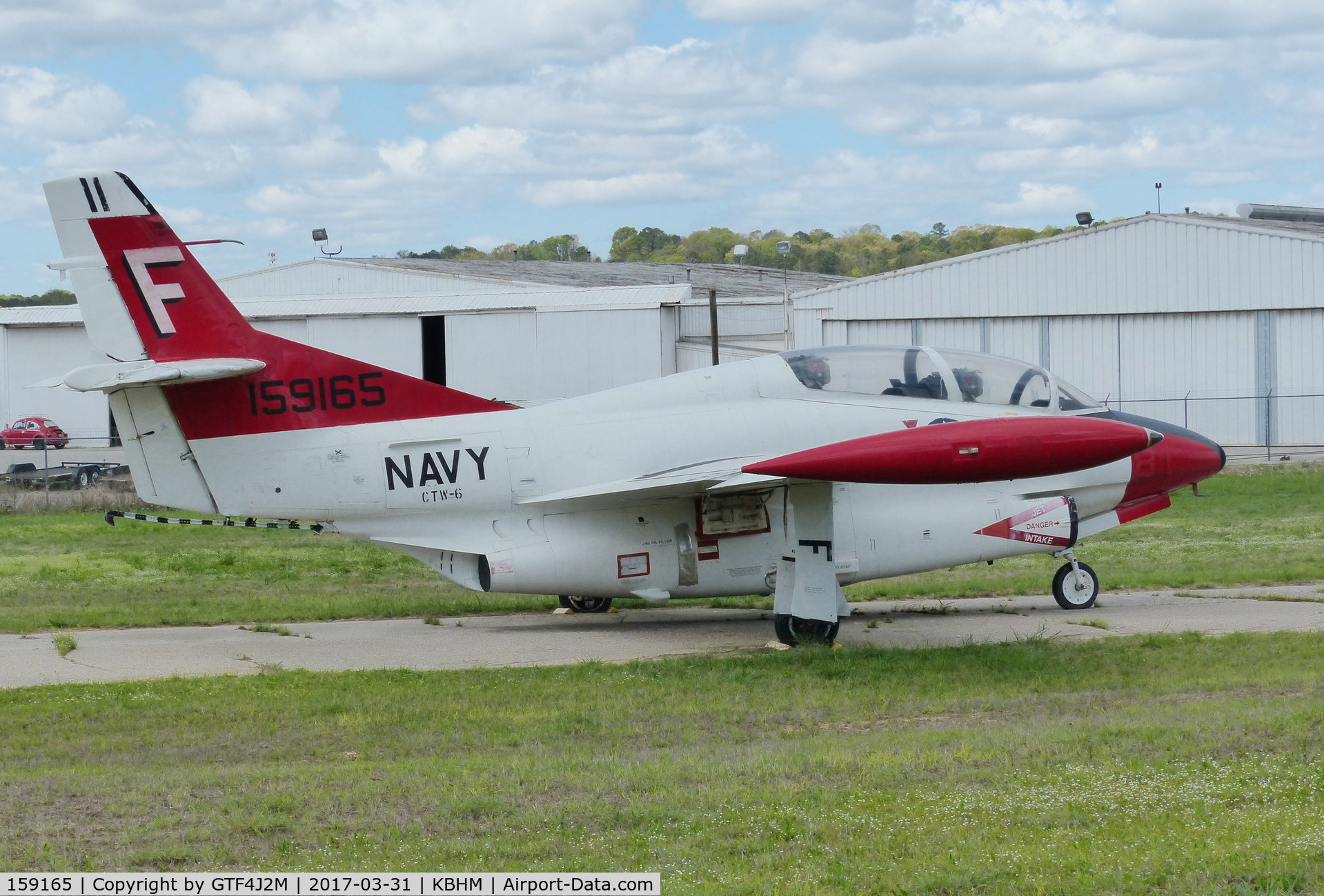 159165, Rockwell T-2C Buckeye C/N 367-16, 159165 'F-811'  at Southern Museum of Flight, Birmingham, AL 31.3.17