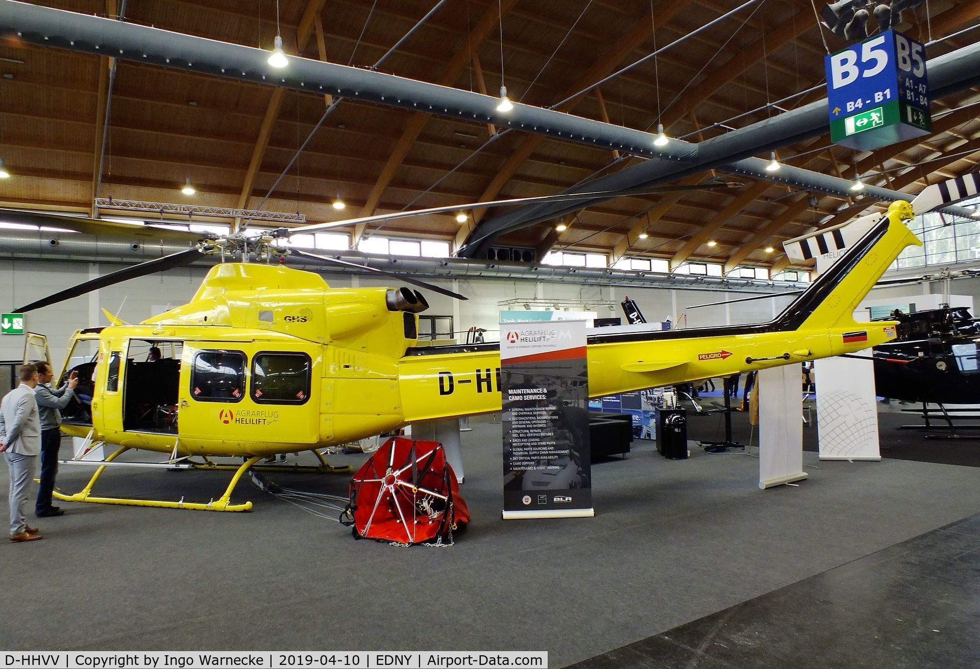 D-HHVV, Bell 412 C/N 33091, Bell 412 of Agrarflug Helilift at the AERO 2019, Friedrichshafen