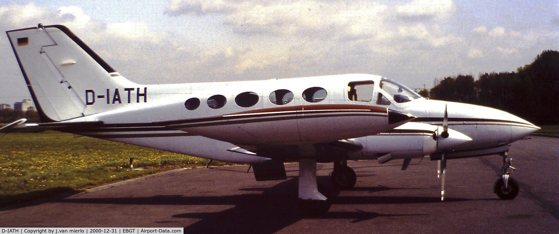 D-IATH, 1977 Cessna 414 Chancellor C/N 414-0914, Ghent, Belgium '80s