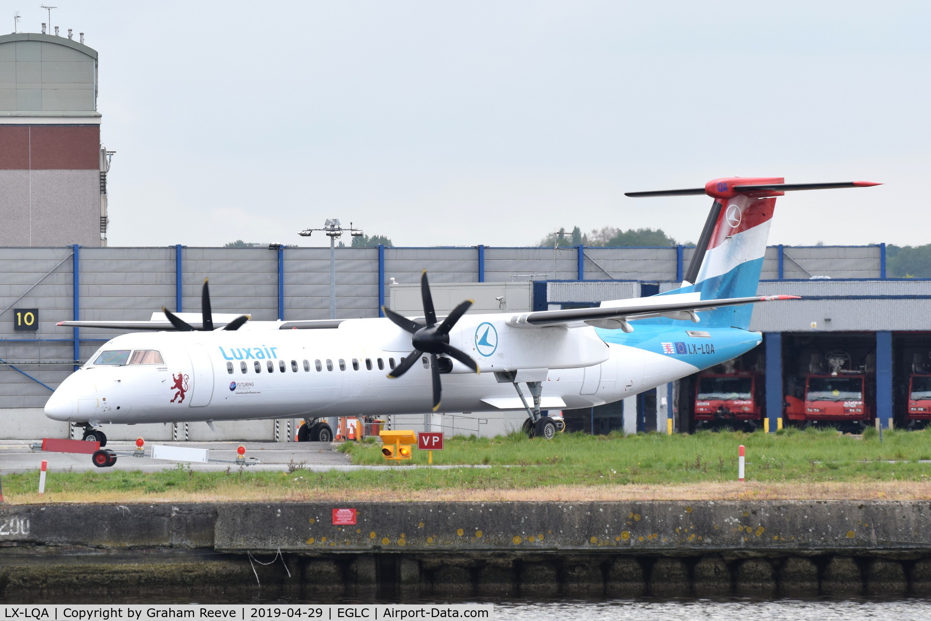LX-LQA, 2014 De Havilland Canada DHC-8-402 Dash 8 C/N 4468, Departing from London City Airport.