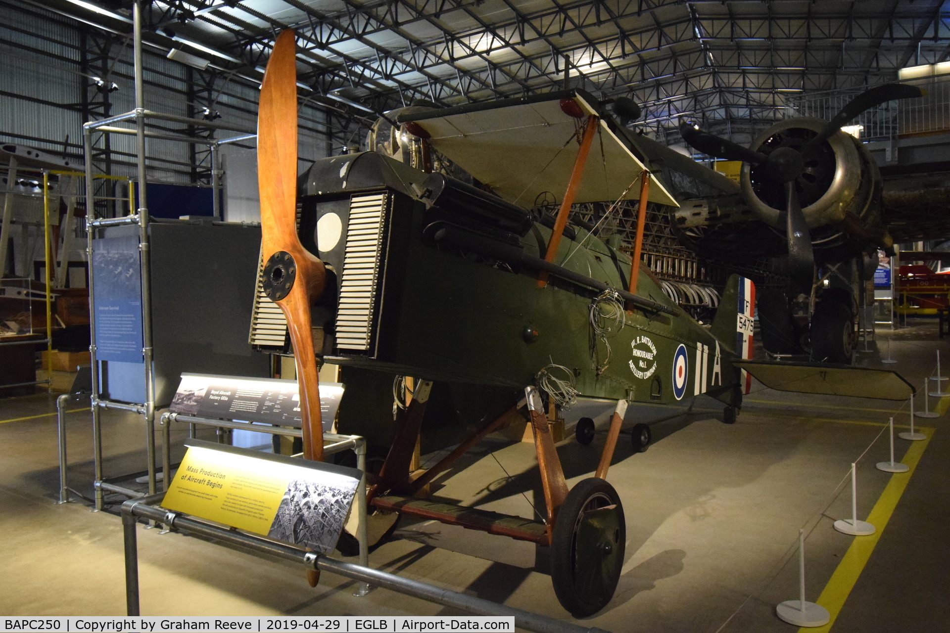 BAPC250, Royal Aircraft Factory SE-5A Replica C/N BAPC.250, On display at the Brooklands Museum.