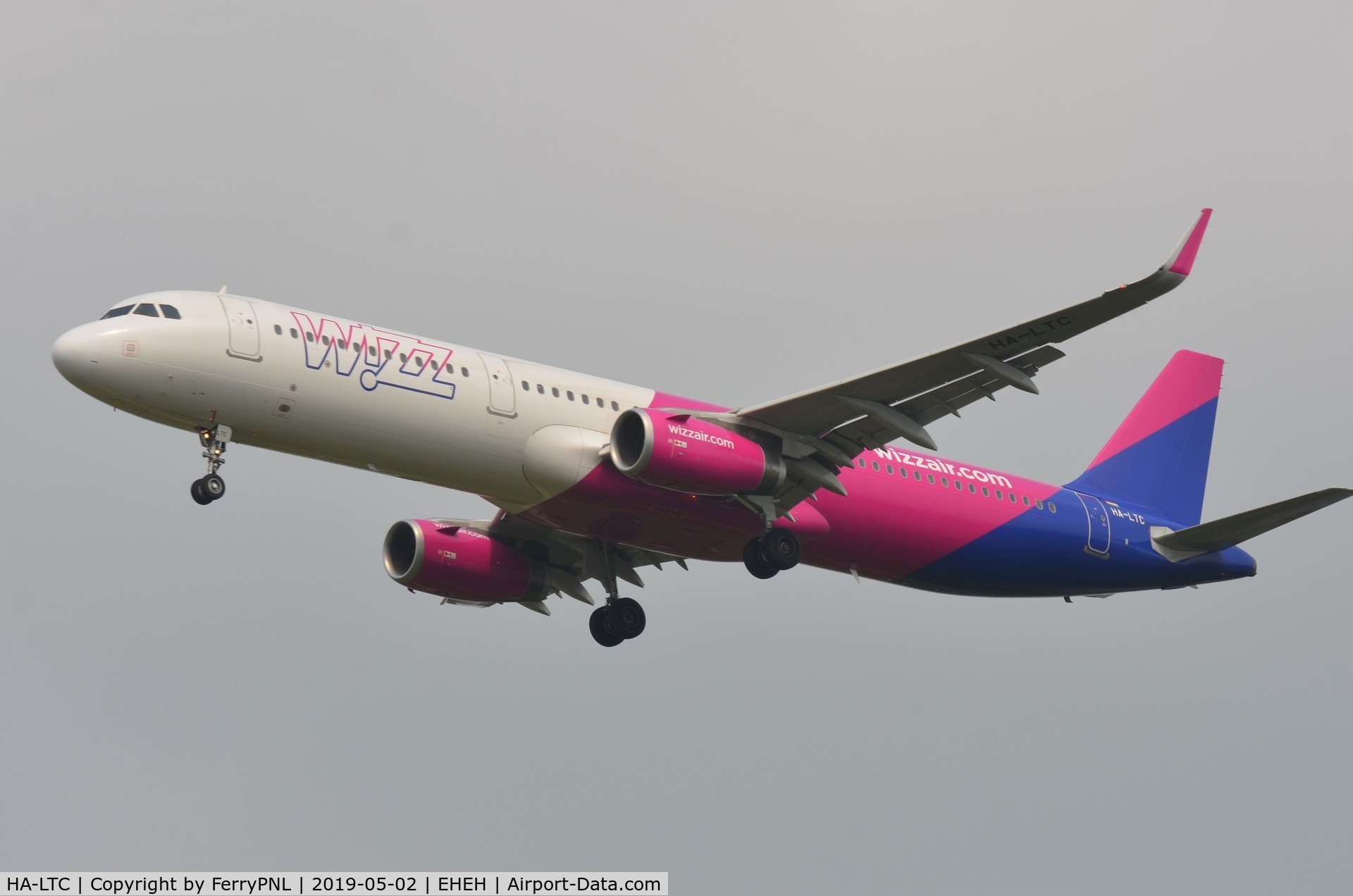 HA-LTC, 2018 Airbus A321-231 C/N 8295, Wizz Air A321 arriving in EIN
