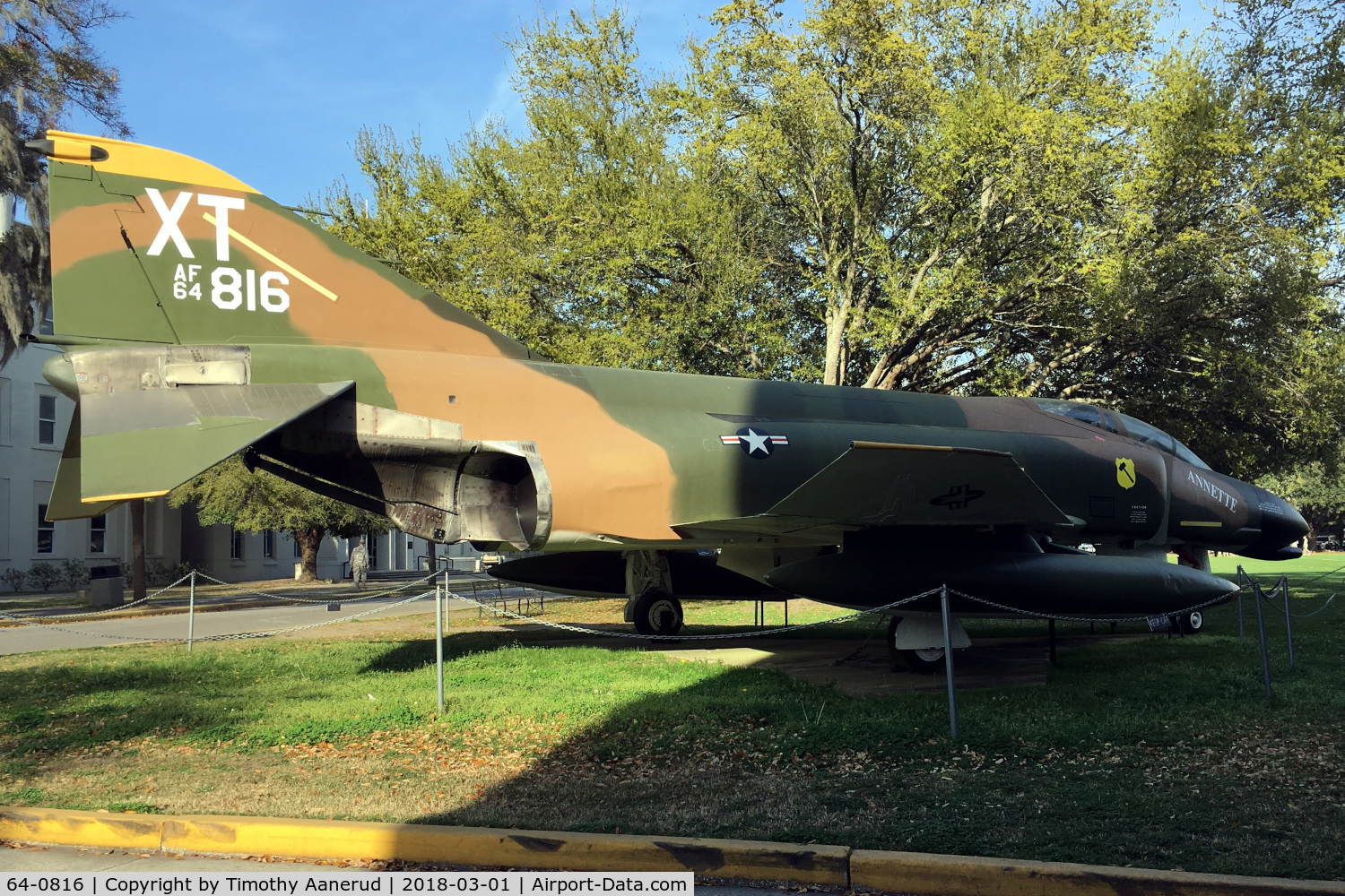 64-0816, 1964 McDonnell F-4C Phantom II C/N 1145, 1964 McDonnell F-4C Phantom II, c/n: 1145. Charleston, SC 	The Citadel - Summerall Parade Field