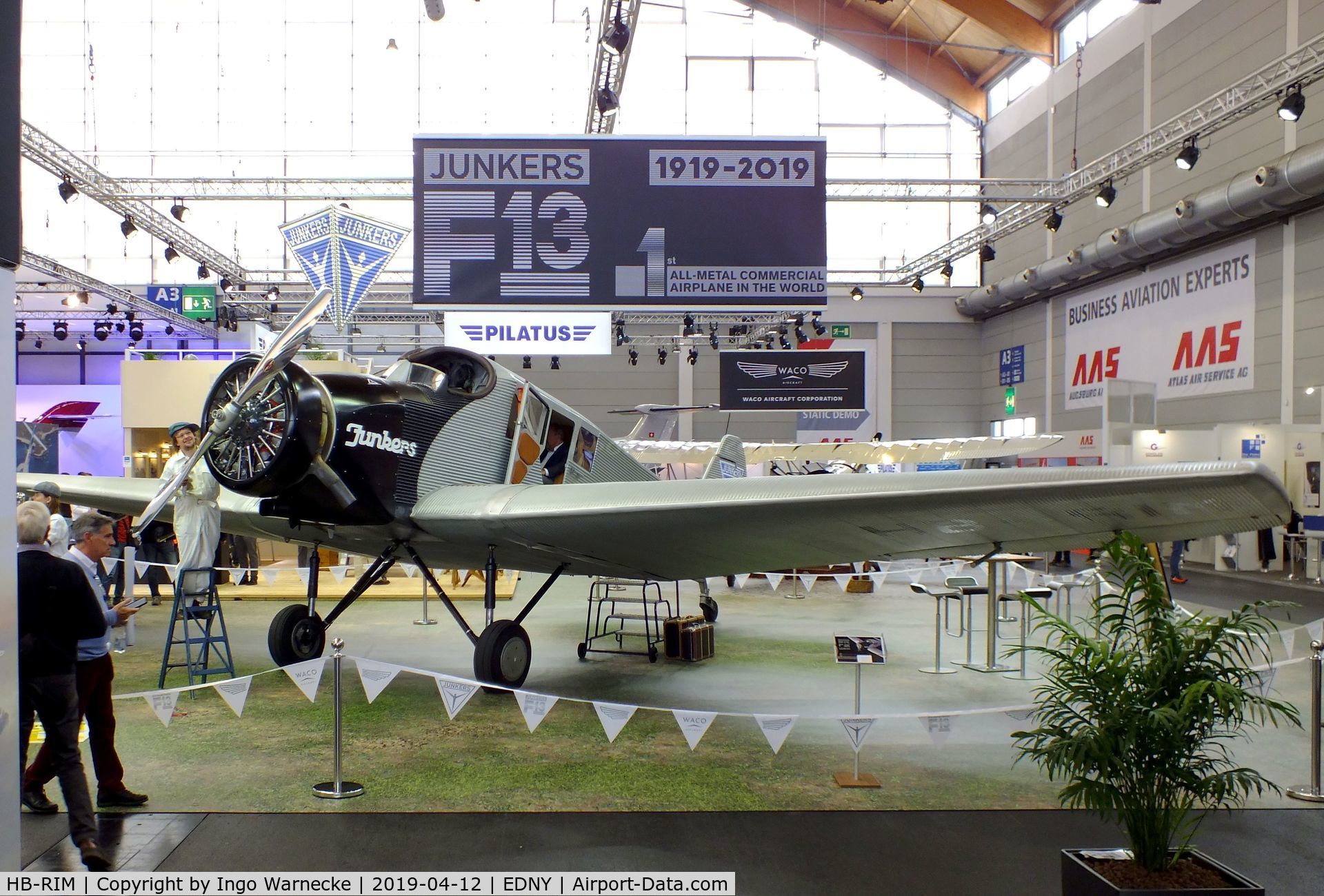 HB-RIM, 2015 Junkers F-13 (Replica) C/N 13-001, Rimowa / Junkers F 13 replica (with radial engine) at the AERO 2019, Friedrichshafen
