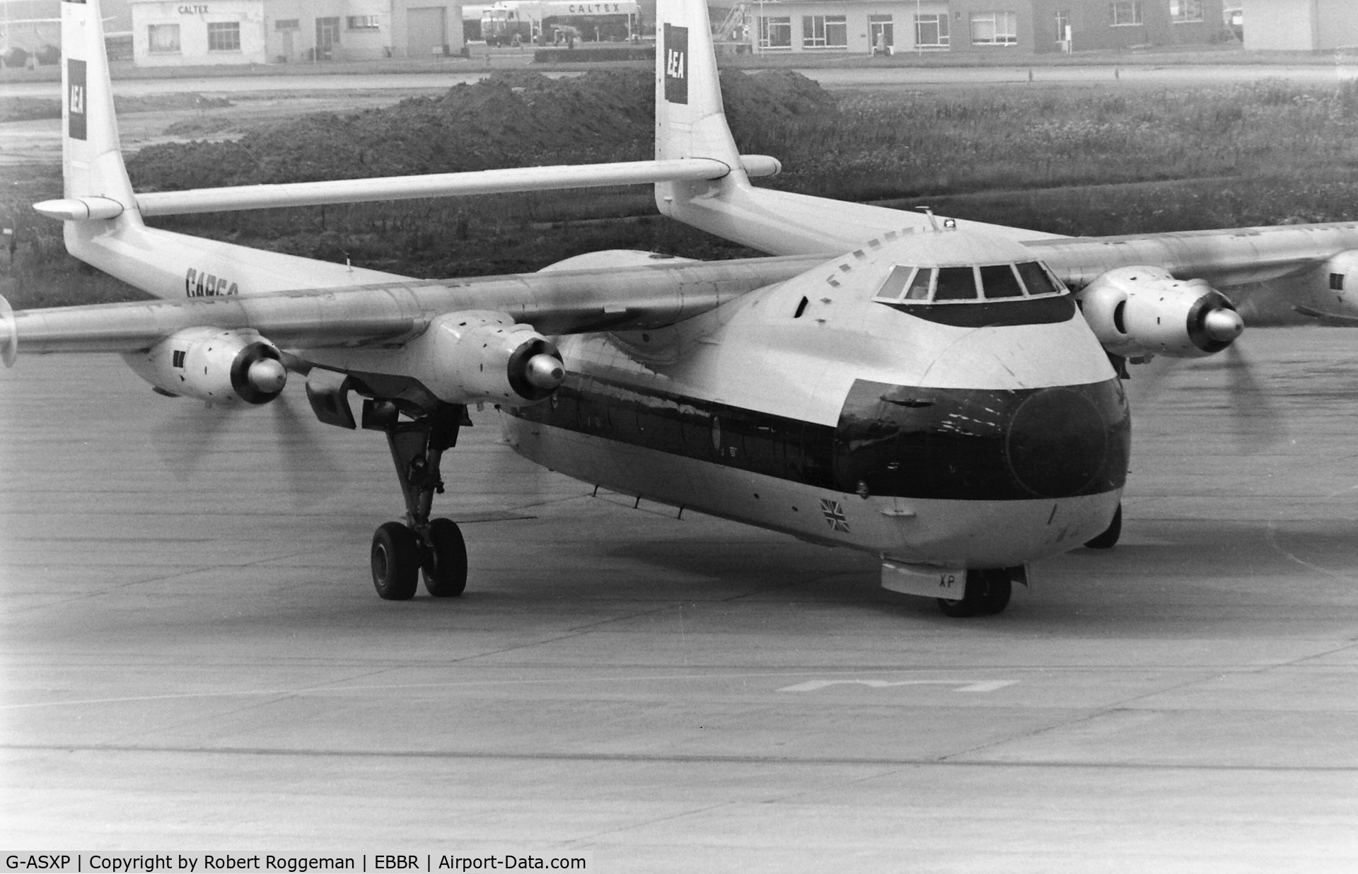G-ASXP, 1965 Armstrong Whitworth AW650 Argosy 222 C/N 6804, 1960's.BEA CARGO.