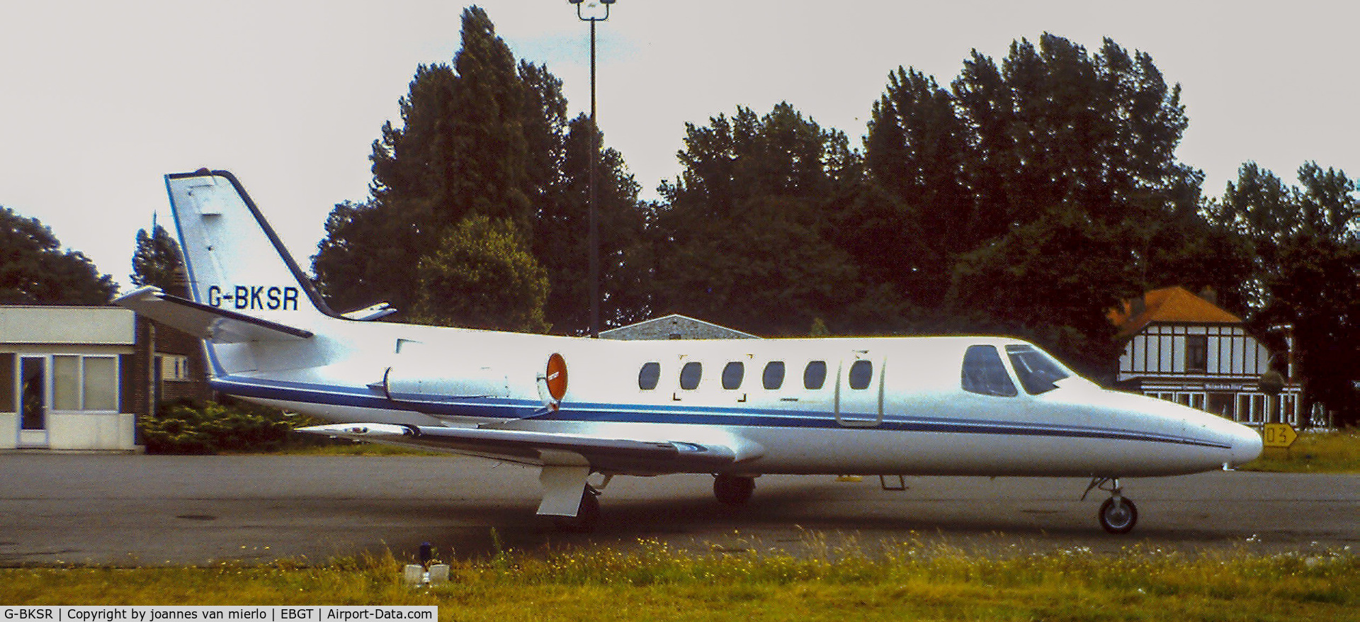 G-BKSR, 1983 Cessna 550 Citation II C/N 550-0469, Quite a surprise at the belgian local airfield Ghent SDW, now a long time ago closed…. A real bizz-jet only spotted once there in years