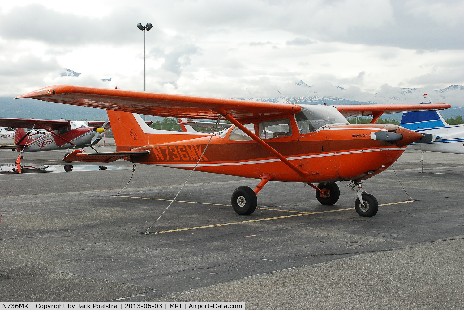 N736MK, 1977 Cessna R172K Hawk XP C/N R1722633, At Merrill Field airport AK