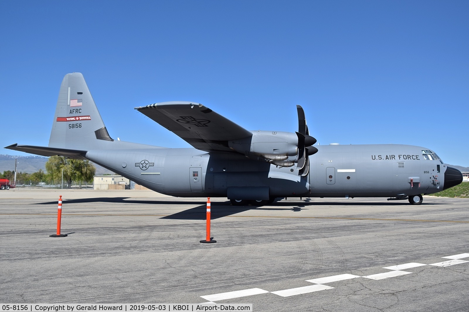 05-8156, 2005 Lockheed Martin C-130J-30 Super Hercules C/N 382-5571, Parked on the west de ice pad. 403rd Wing, Kessler AFB, MS.