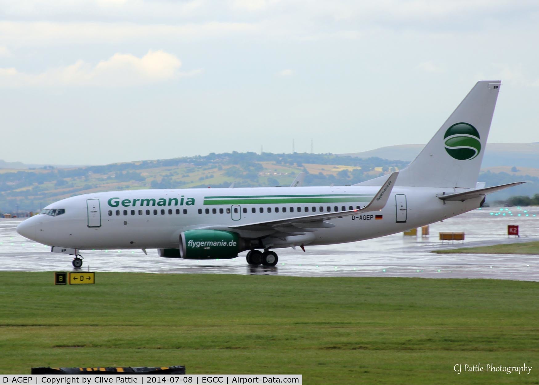 D-AGEP, 1998 Boeing 737-75B C/N 28102, @ EGCC