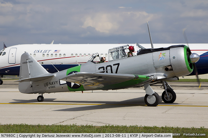 N7980C, 1943 North American SNJ-5 Texan Texan C/N 43938, North American SNJ-5 Texan 